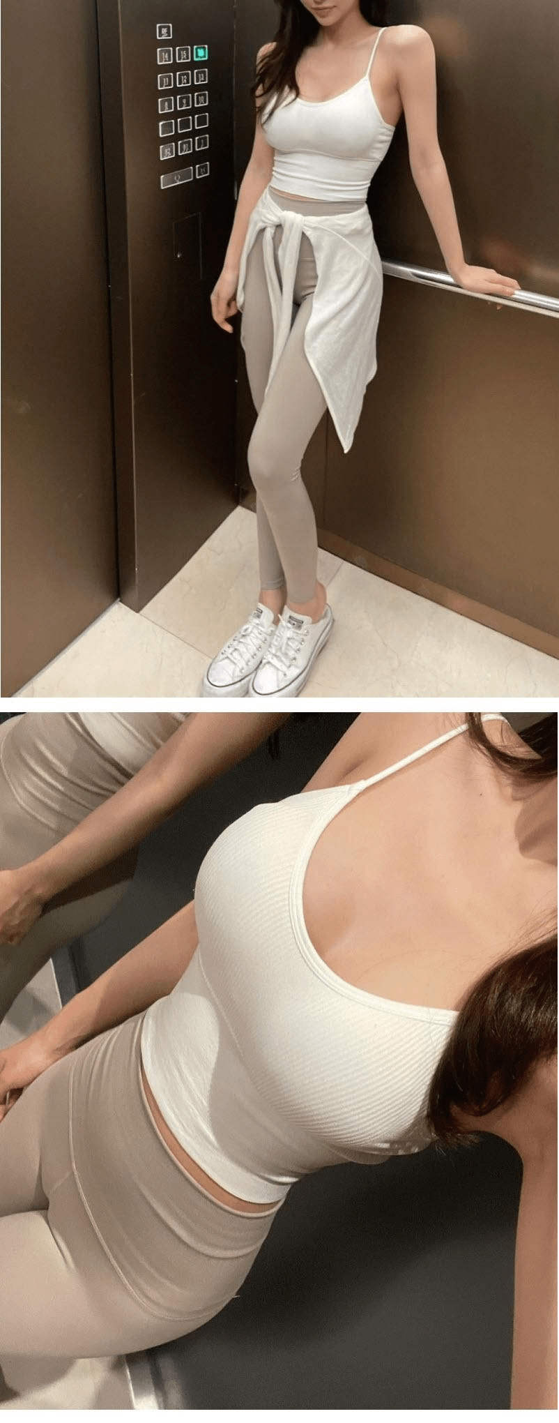 남자 꼬시려고 작정한 엘리베이터 노출녀